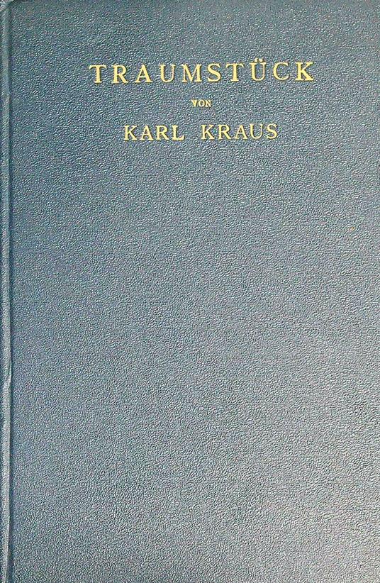 Traumstück - Karl Kraus - copertina