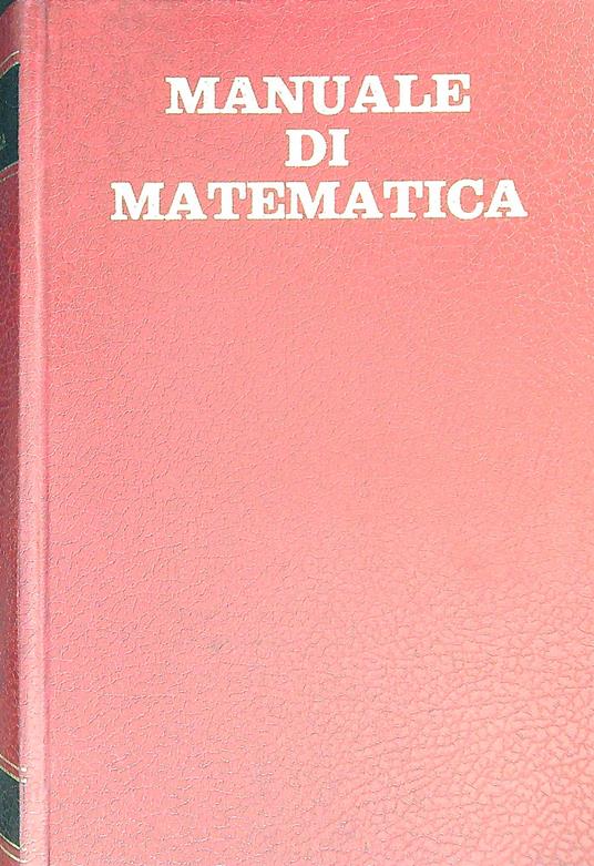 Manuale di matematica  - copertina