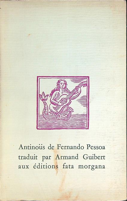 Antinous - Fernando Pessoa - copertina