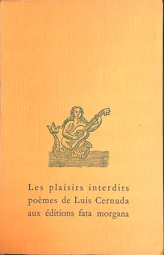 Les plaisirs interdits - Luis Cernuda - copertina