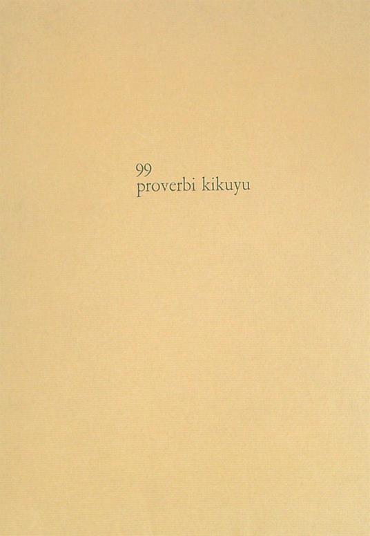 99 Proverbi Kikuyu - copertina