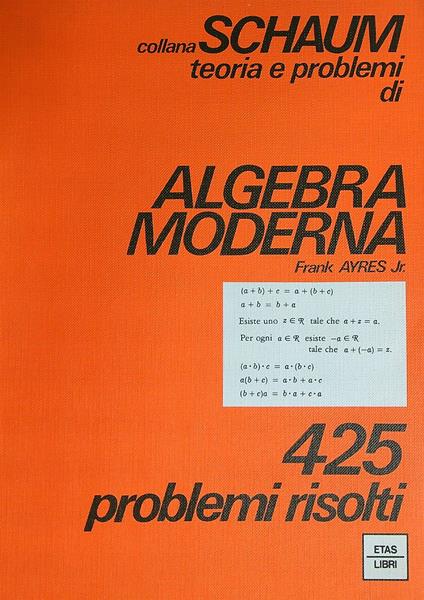 Algebra moderna - Frank Ayres - copertina