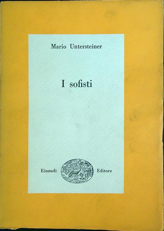 I sofisti - Mario Untersteiner - copertina