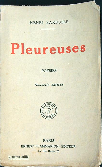 Pleureuses - Henri Barbusse - copertina