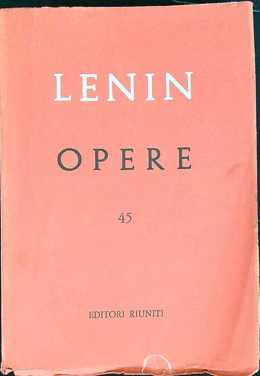 Opere 45 - Lenin - copertina