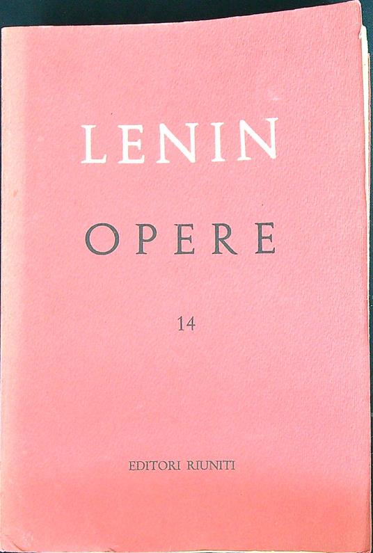 Opere 14 - Lenin - copertina