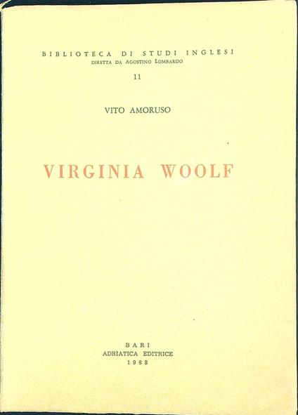 Virginia Woolf - Vito Amoruso - copertina