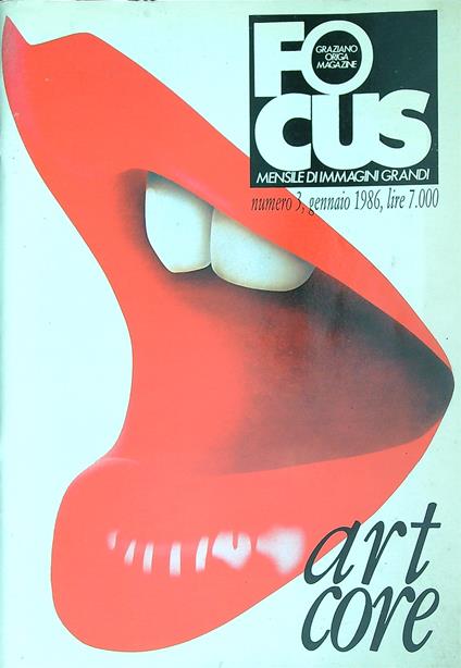 Focus art core 3/ gennaio 1986 - copertina