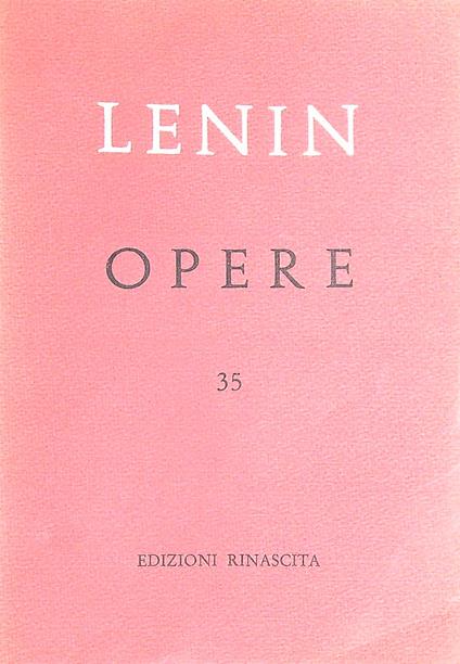 Opere 35 - Lenin - copertina