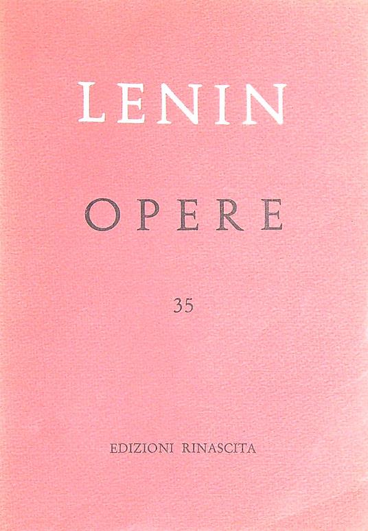 Opere 35 - Lenin - copertina