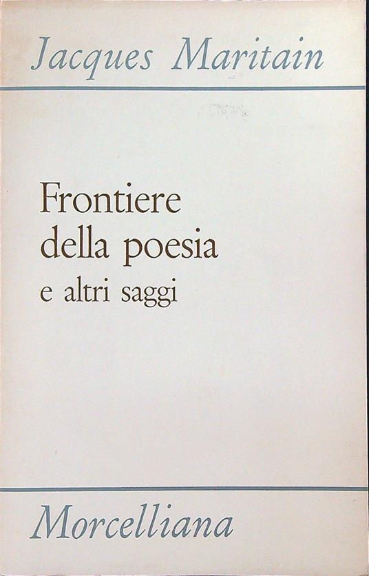 Frontiere della poesia - Jacques Maritain - copertina
