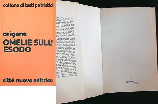 Origene . Omelie sull'Esodo - copertina
