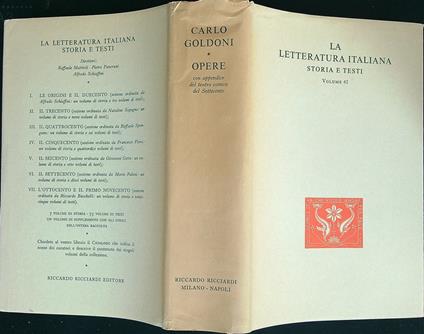 Opere - Carlo Goldoni - copertina