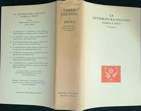 Opere - Carlo Goldoni - copertina