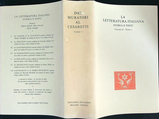 Dal Muratori al Cesarotti tomo V - copertina
