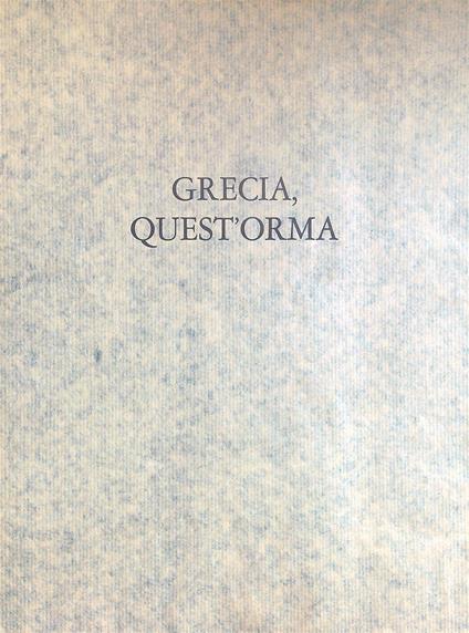 Grecia, quest'orma - copertina