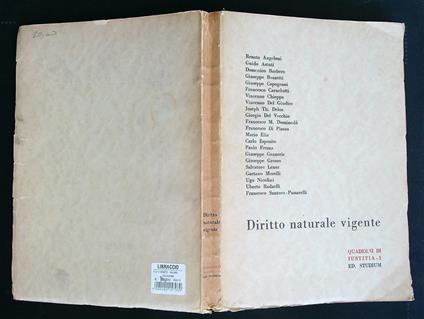 Diritto naturale vigente - copertina