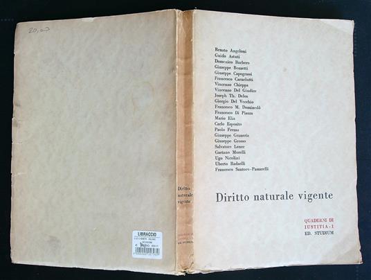 Diritto naturale vigente - copertina