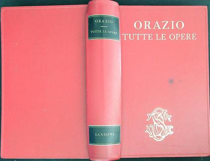 Tutte le Opere - Orazio - copertina