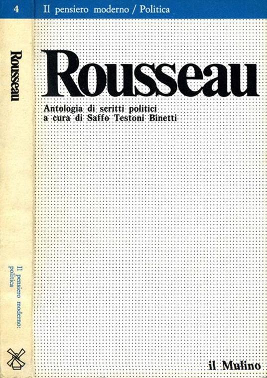 Antologia di Scritti Politici - Jean-Jacques Rousseau - copertina