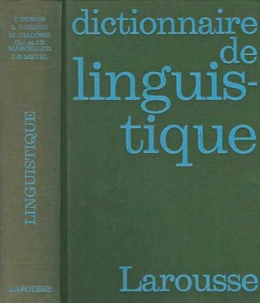 Dictionnaire de Linguistique - copertina
