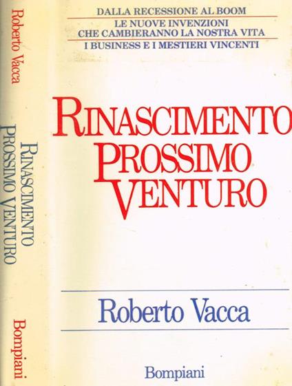 Rinascimento Prossimo Venturo - Roberto Vacca - copertina