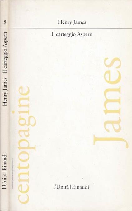 Il carteggio Aspern - Henry James - copertina