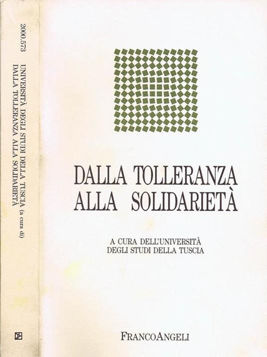 Dalla Tolleranza alla Solidarietà - copertina