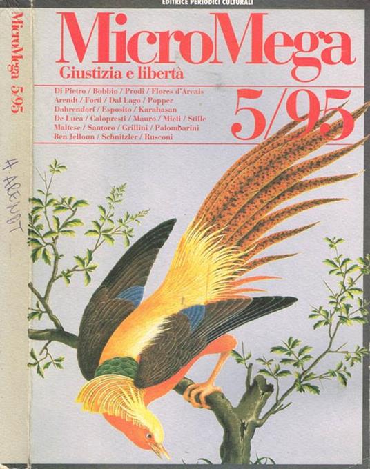 Micro Mega 5, 1995. Giustizia E Libertà - Lucio Caracciolo - copertina
