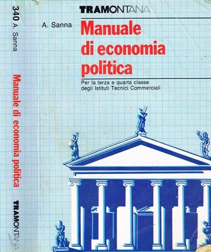 Manuale Di Economia Politica. Per la terza e la quarta classe degli Ist.Tecn.Commerciali - Antonio Sanna - copertina