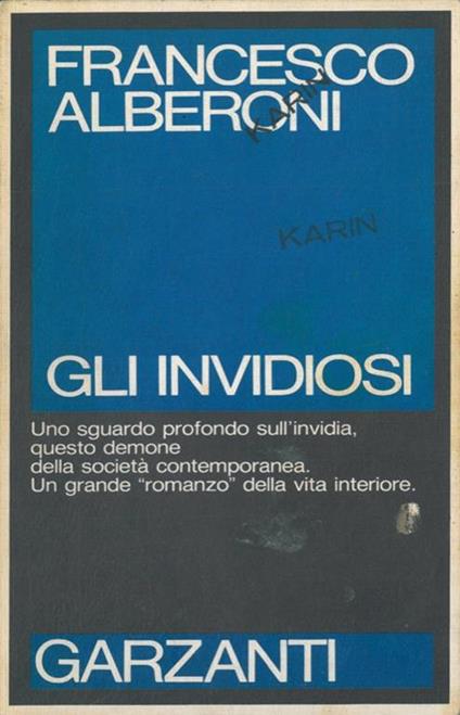 Gli invidiosi - Francesco Alberoni - copertina