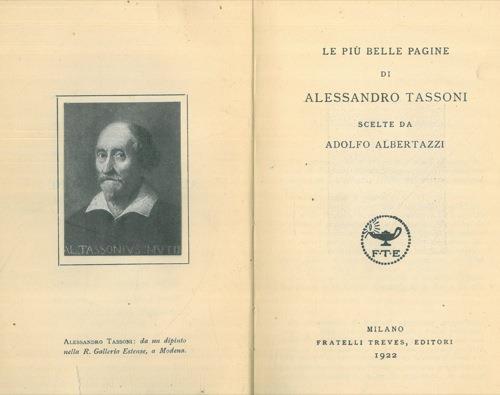 Le più belle pagine di Alessandro Tassoni - Adolfo Albertazzi - copertina