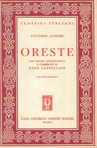 Oreste - Vittorio Alfieri - copertina