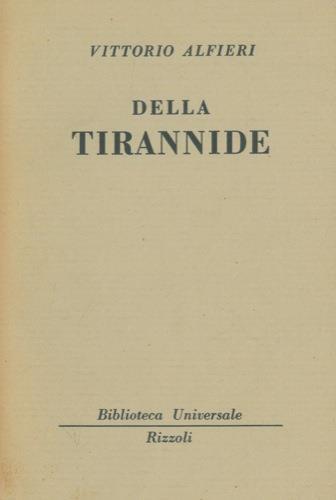 Della tirannide - Vittorio Alfieri - copertina