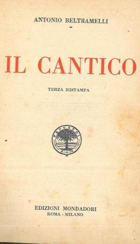Il cantico - Antonio Beltramelli - copertina
