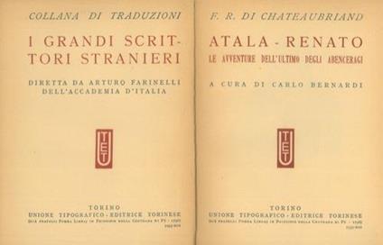 Atala. Renato. Le avventure dell'ultimo degli abenceragi - J.-Henri Bernardin de Saint-Pierre - copertina