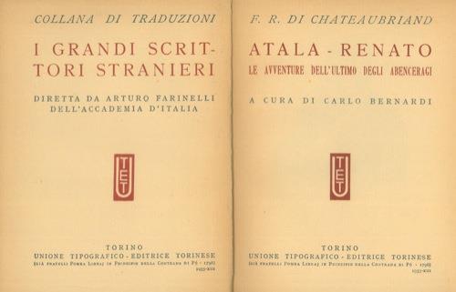 Atala. Renato. Le avventure dell'ultimo degli abenceragi - J.-Henri Bernardin de Saint-Pierre - copertina