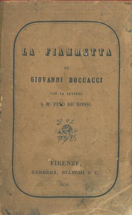 La Fiammetta - Giovanni Boccaccio - copertina