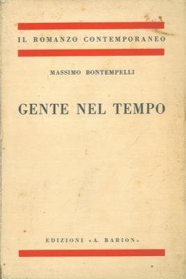 Gente nel tempo - Massimo Bontempelli - copertina