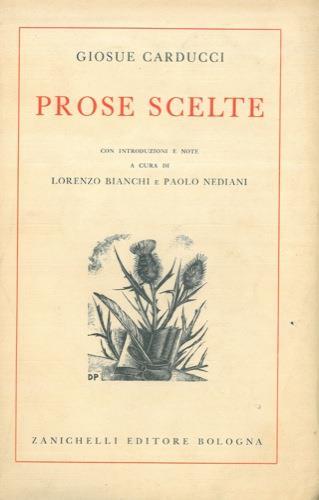 Prose scelte - Giosuè Carducci - copertina