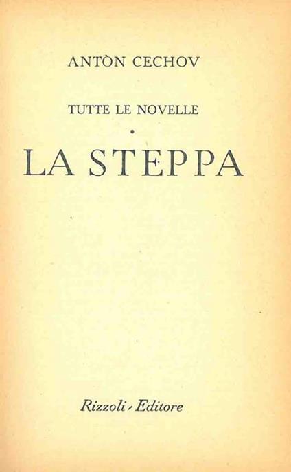 La steppa - Anton Cechov - copertina