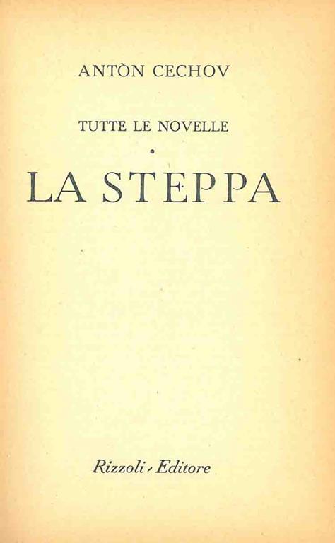 La steppa - Anton Cechov - copertina