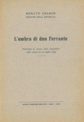 L'ombra di don Ferrante - Renato Chabod - copertina