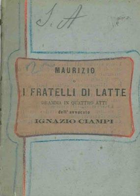 Maurizio o I fratelli di latte - Ignazio Ciampi - copertina