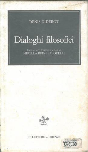 Dialoghi filosofici - Denis Diderot - copertina