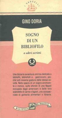 Sogno di un bibliofilo e altri scritti - Gino Doria - copertina