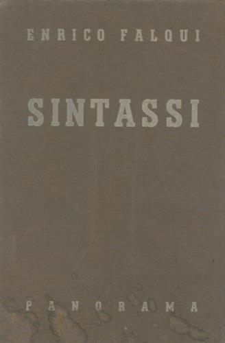 Sintassi - Enrico Falqui - copertina
