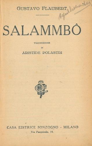 Salammbo - Gustave Flaubert - copertina
