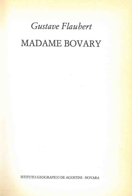 Madame Bovary - Gustave Flaubert - copertina