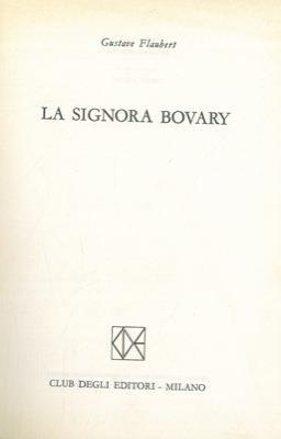 La signora Bovary - Gustave Flaubert - copertina